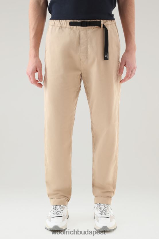 Woolrich ruházat ruhafestett chino nadrág sztreccs pamutból férfiak L8D4F424 tengerparti homok