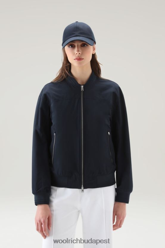 Woolrich ruházat nyári bombázó városi érintéssel nők L8D4F38 melton kék