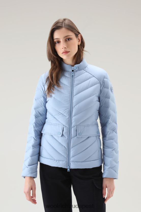 Woolrich ruházat bélelt rövid kabát chevron foltvarrással nők L8D4F34 sápadt indigó